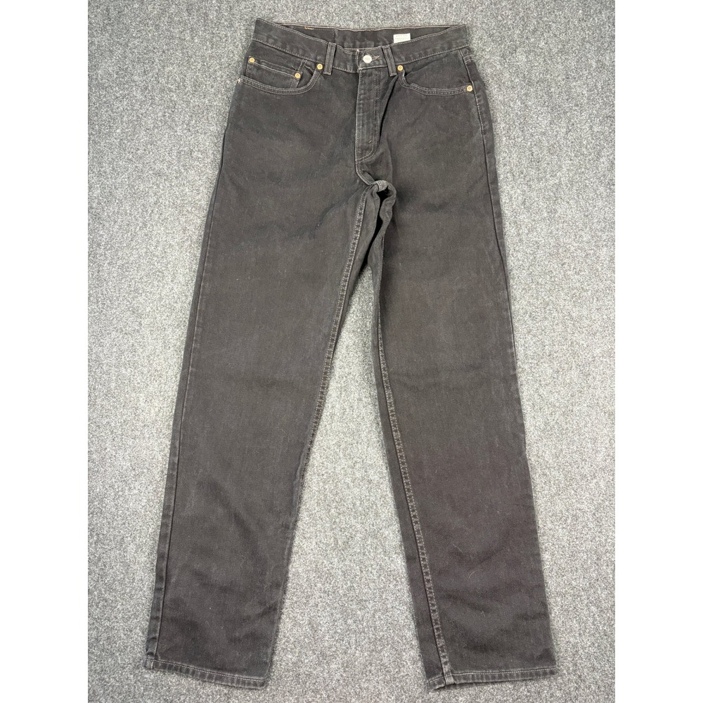 VTG Levis 550 Relaxed Fit Jeans Black Made in USA 33x34 Faded Denim (31x33.5)